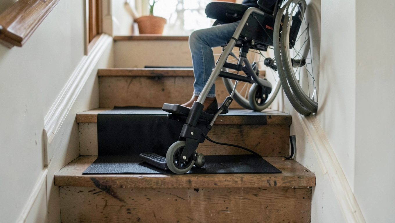 Nakładki gąsienicowe na schody