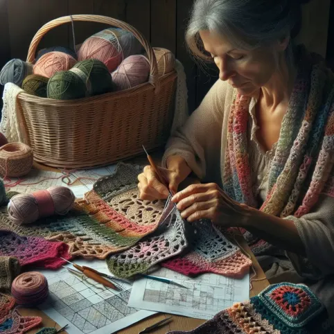 jak wykończyć chustę na szydełku