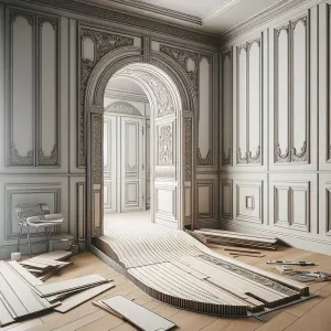 jak wykończyć łuk drzwiowy z paneli