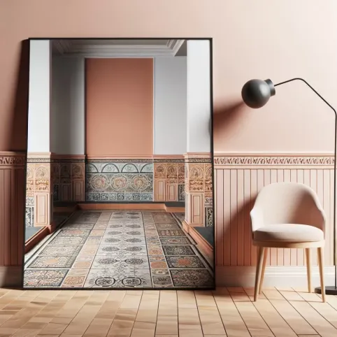 jak wykończyć płytki w połowie ściany