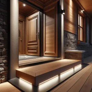 jak wykończyć próg przy drzwiach wejściowych